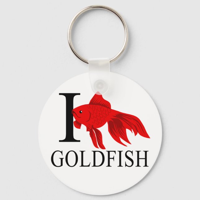 I Kärlek Goldfish Keychains Nyckelring (Framsida)