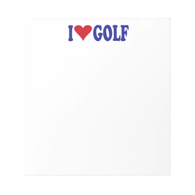I Kärlek Golf Anteckningsblock (Framsida)