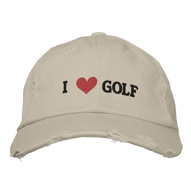 "I KÄRLEK GOLF" BASEBALL CAP BRODERAD KEPS (Framsida)