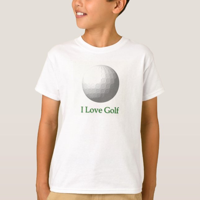 I Kärlek Golf Design Barn T-Shirt (Framsida)