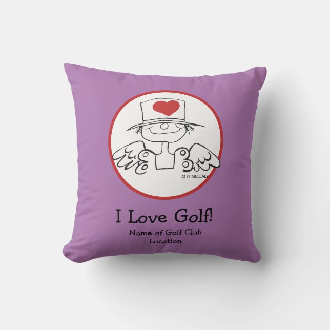 "I Kärlek Golf" Heart Fairy Dekorativ kudde (Framsida)