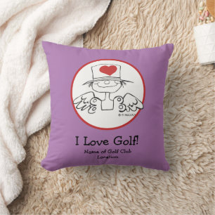 "I Kärlek Golf" Heart Fairy Dekorativ kudde