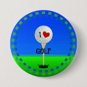 I Kärlek Golf Knapp