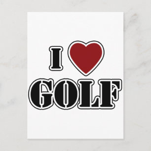 I Kärlek Golf Vykort