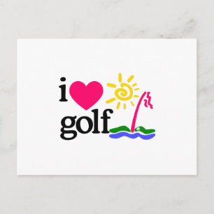 I KÄRLEK GOlF Vykort