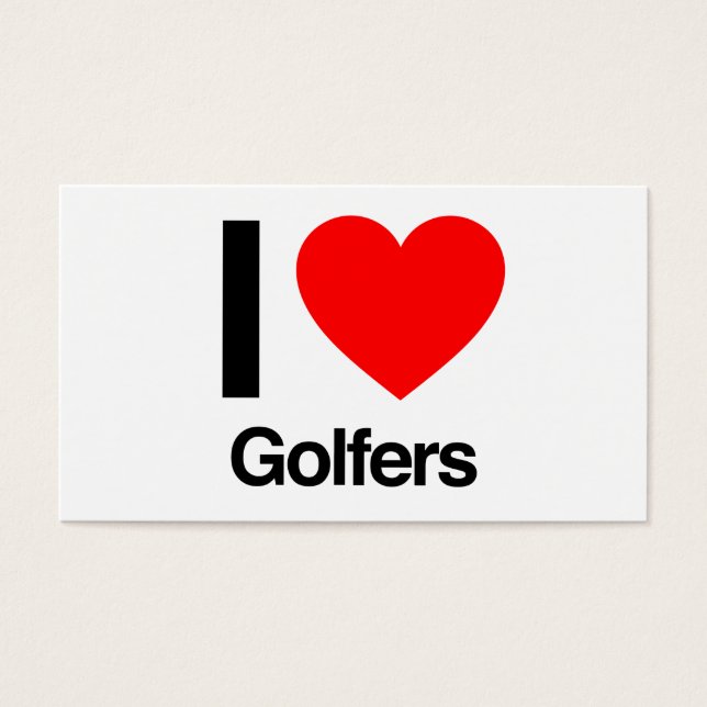 i kärlek golfers visitkort (Framsidan)