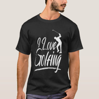 I Kärlek Golfing Klubb Golf Golfer Player T Shirt