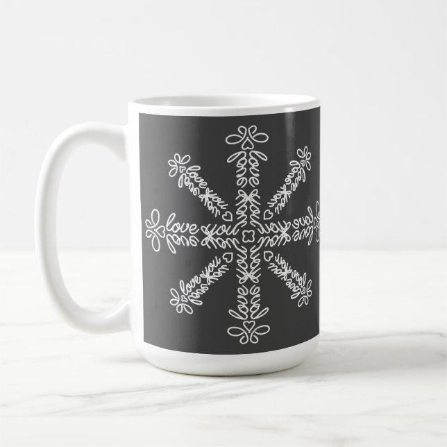 I kärlek Gömde du Ord Kaffemugg (Vänster)