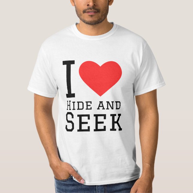 I kärlek gömmer och söker t shirt (Framsida)