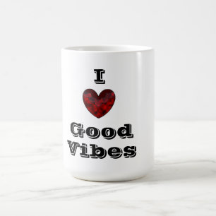 I Kärlek Good Vibes Kärlek Quote Mugg