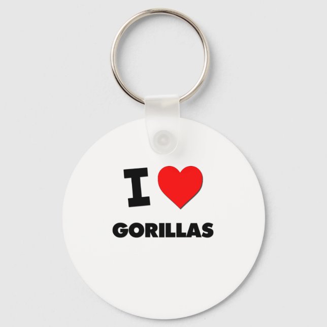 I Kärlek Gorillas Nyckelring (Framsida)