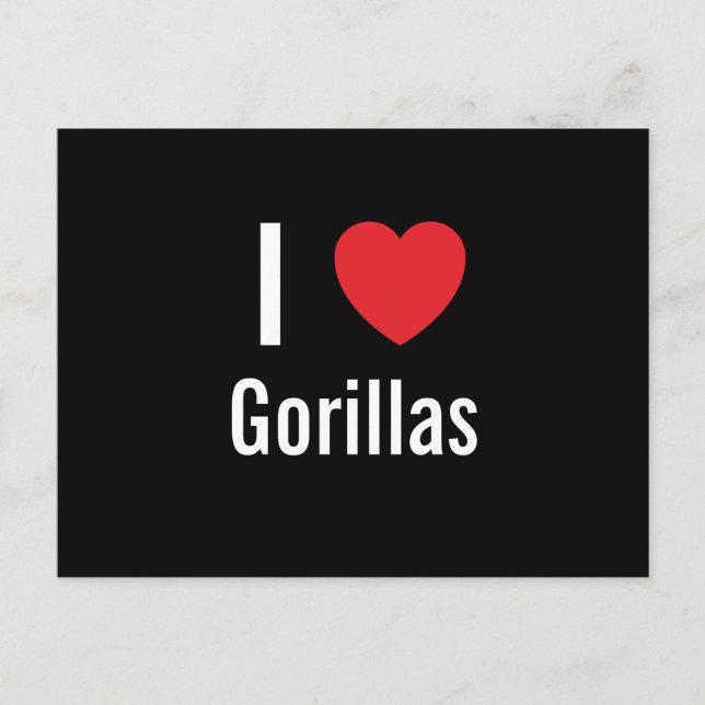 I kärlek Gorillas Vykort (Framsida)