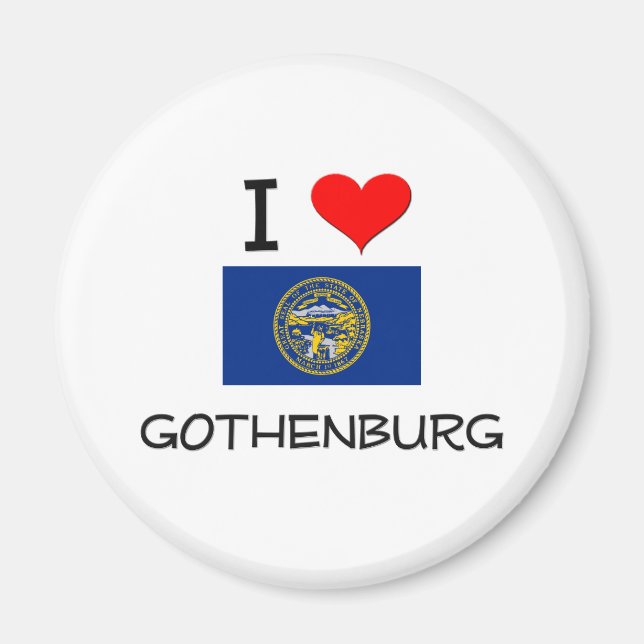 I Kärlek Göteborg Nebraska Magnet (Framsidan)