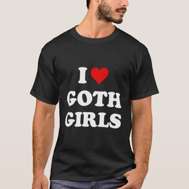 I Kärlek Goth T Shirt (Framsida)