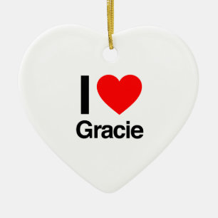 i kärlek gracie julgransprydnad keramik