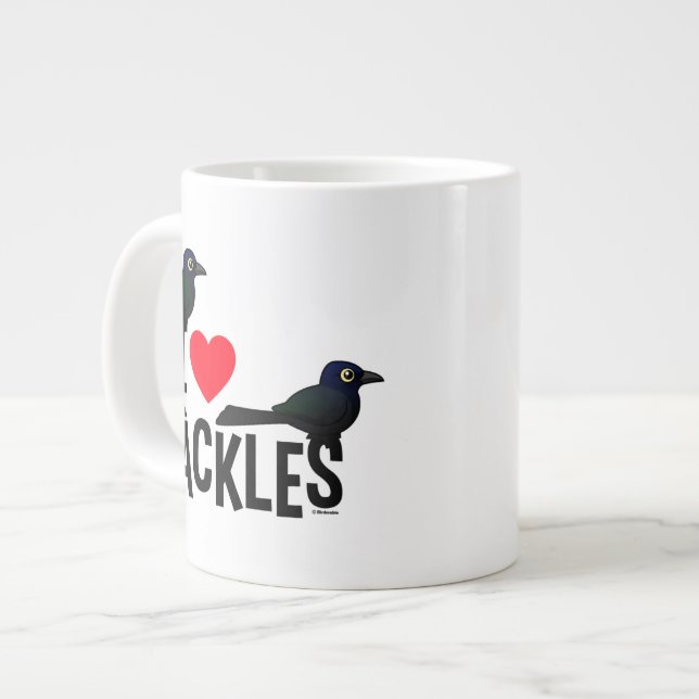 I Kärlek Grackles Jumbo Mugg (Framsida vänster)