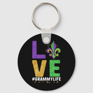 I Kärlek Grammy Life Mardi Gras Grammylife Fleur D Nyckelring