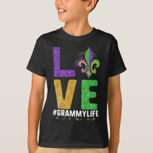 I Kärlek Grammy Life Mardi Gras Grammylife Fleur D T Shirt