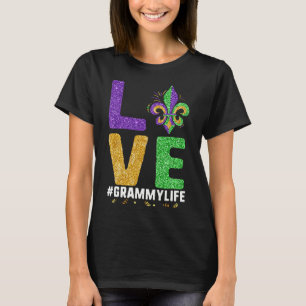 I Kärlek Grammy Life Mardi Gras Grammylife Fleur D T Shirt