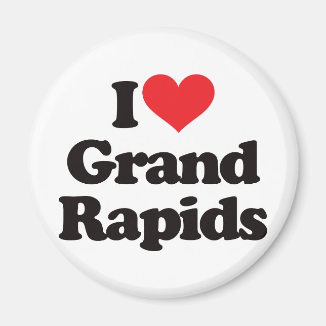 I Kärlek Grand Rapids Magnet (Framsidan)