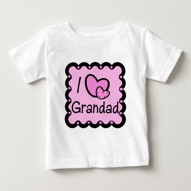 I Kärlek Grandad Cute T-Shirt (Framsida)