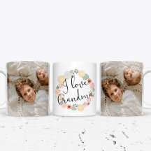 I Kärlek Grandma Anpassningsbar Photo Mugg
