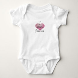 I KÄRLEK GRANDMA baby one-biet T Shirt