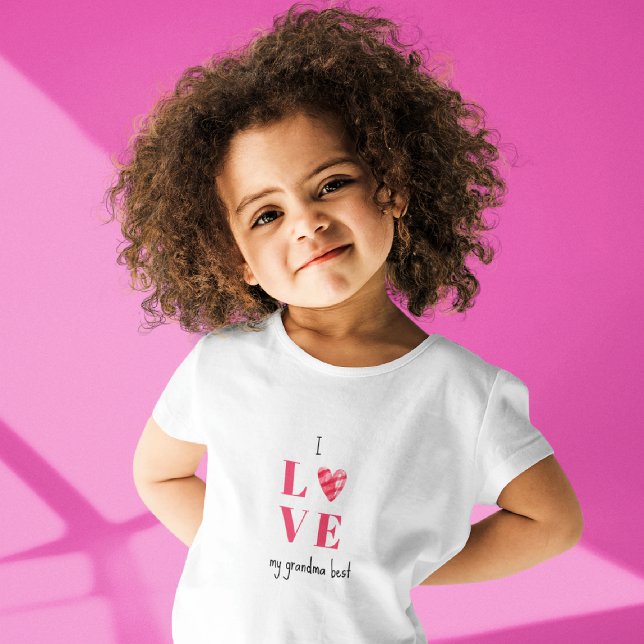 I Kärlek Grandma Cute 2T till 5/6T Bra Jersey T Shirt (Skapare uppladdad)