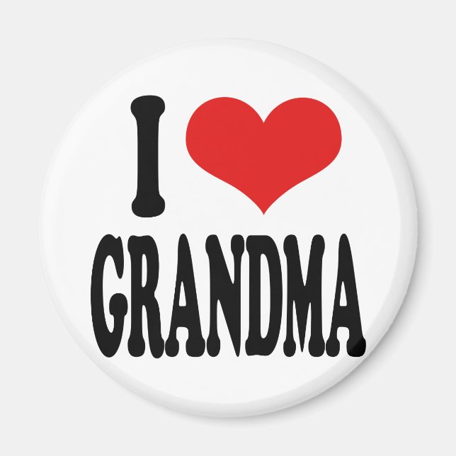 I Kärlek Grandma Magnet (Framsidan)