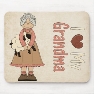 I Kärlek Grandma Mousepad Musmatta