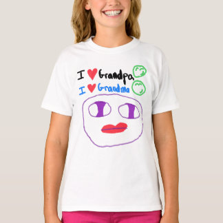 I Kärlek Grandma och Grandpa Kids T-shirt