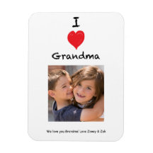 I Kärlek Grandma Photo Magnet Keepsaké
