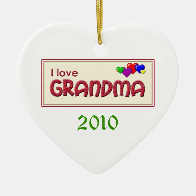 I Kärlek Grandma Photo Ornament Template (Framsidan)