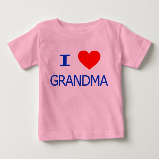 I Kärlek Grandma T-shirt (Framsida)