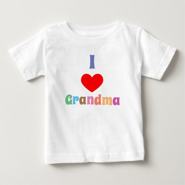 I Kärlek Grandma T Shirt (Framsida)