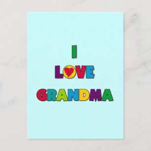 I Kärlek Grandma T-shirts och Gifts Vykort