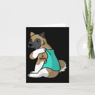 I Kärlek Grandma Tattoo Akita Hund Kort