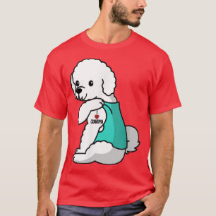 I Kärlek Grandma Tattoo Bichon Frise Hund T Shirt