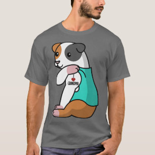 I Kärlek Grandma Tattoo Guinea Gris Grandmor Pet T Shirt