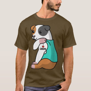 I Kärlek Grandma Tattoo Guinea Gris Grandmor Pet T Shirt