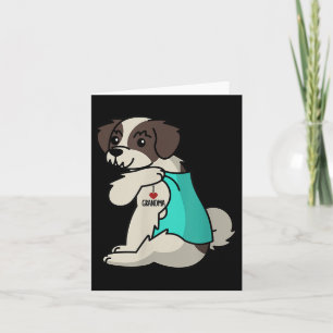 I Kärlek Grandma Tattoo Shih Tzu Grandmor Hund Kort