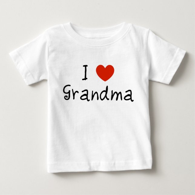 I Kärlek Grandma Tee Shirt (Framsida)