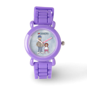 I Kärlek Grandpa glitter bandvakt Armbandsur