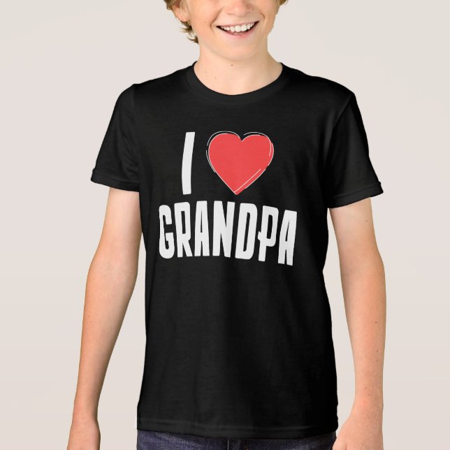I Kärlek GRANDPA Kids T-Shirt - Gått för morfar (Framsida)