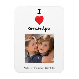 I Kärlek Grandpa Photo Magnet Keepsaké