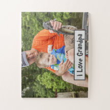 I Kärlek Grandpa Photo Personalize Text Kids Gift