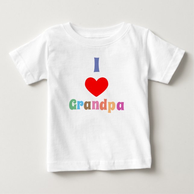 I Kärlek Grandpa T Shirt (Framsida)