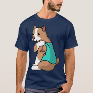 I Kärlek Grandpa Tatto Pit Bull Grandfather Hund T Shirt