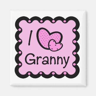 I Kärlek Granny Cute T-Shirte Magnet