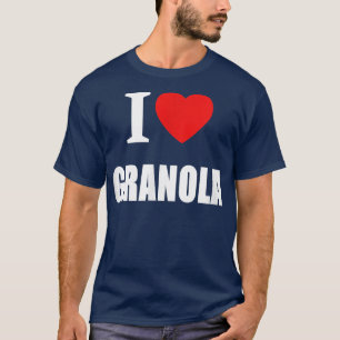 I Kärlek Granola För manar kvinnor och Studenter V T Shirt